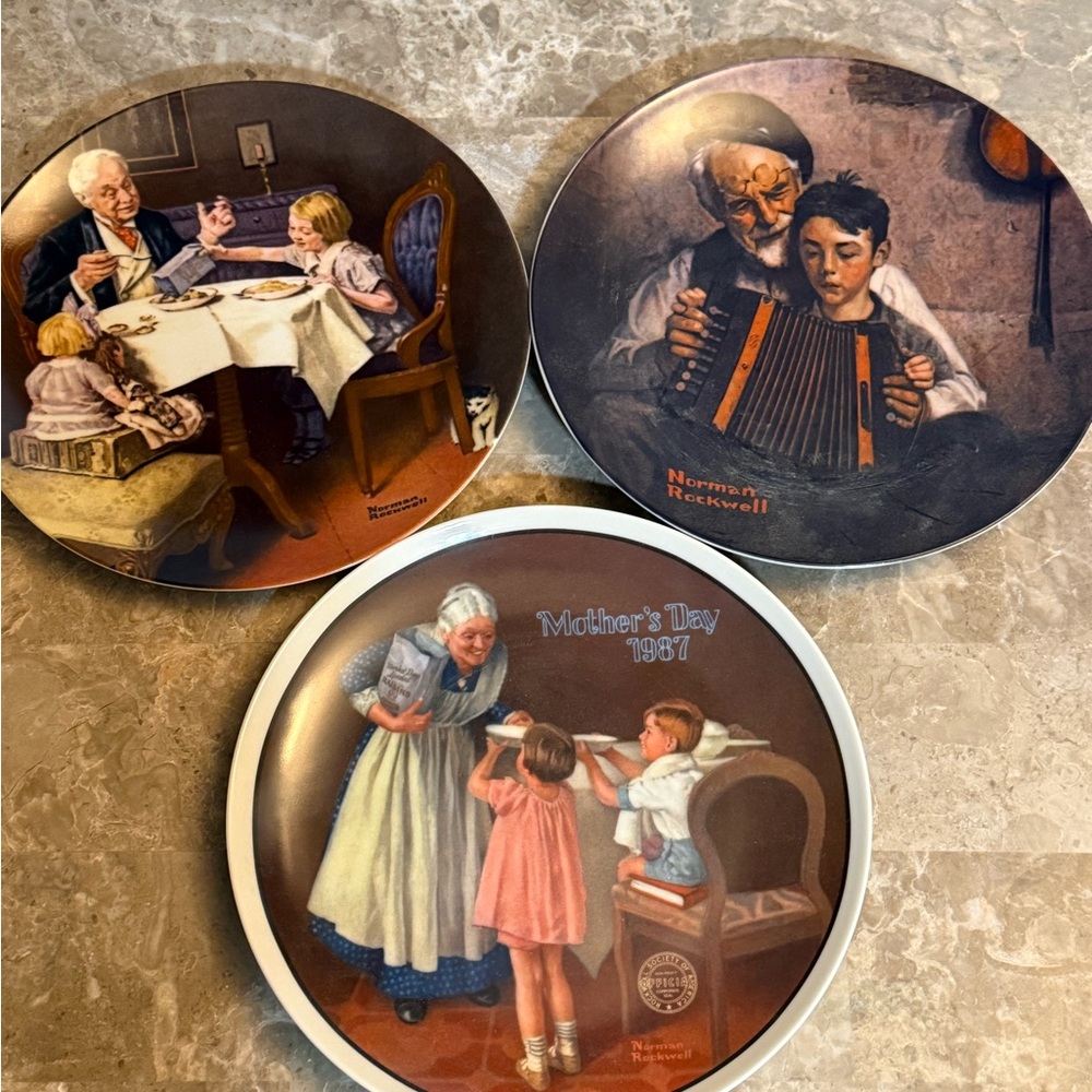 Norman Rockwell Collector Plates Set
